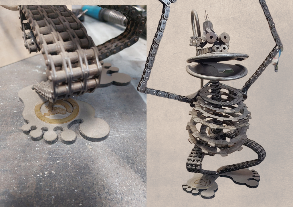 The Excitable One: Another piece by Neil, "The Excitable One," features four monkeys and serves as a tribute to his son.