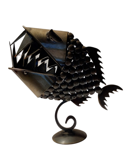 3D Sharp Teeth Metal Fish